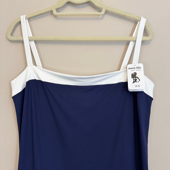 Mare Blu Saint Tropez Swim Dress XL Blue Cami Beach Summer Italian Vacation NWT - Picture 6 of 6